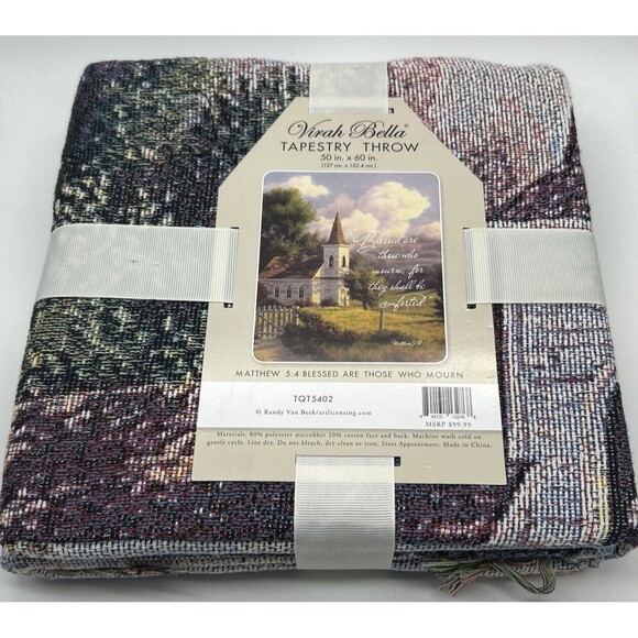 Virah Bella Other - Virah Bella Blessed Are Those Who Mourn Inspirational Tapestry Throw - 50"x60"